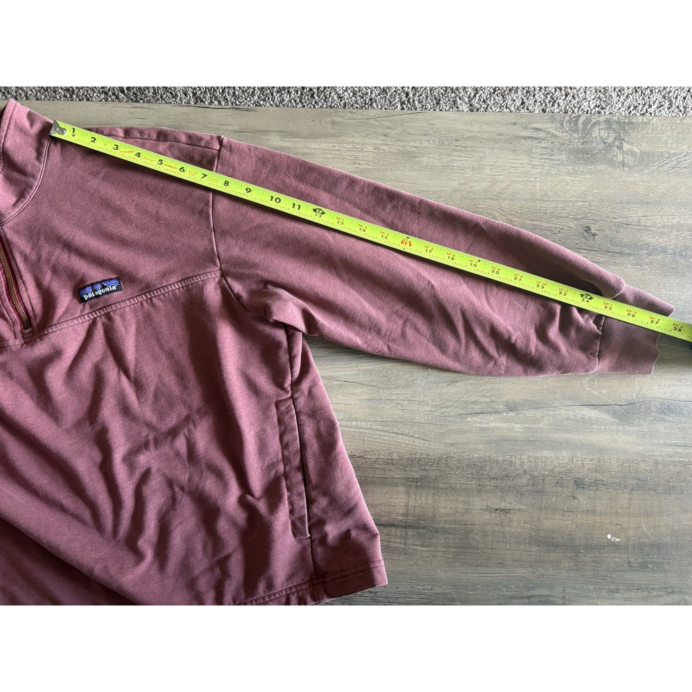 Patagonia Ahnya 1/4 Zip Pullover Women's Large Sequoia Red Outdoor Sweatshirt - Picture 6 of 7